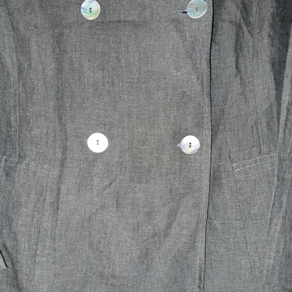 Bryan Walker Gray Double Breasted Linen Blazer Size Small - Picture 2 of 7